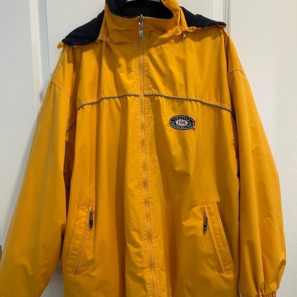 Yellow Seattle 6-pocket hooded all weather jacket - size: XL - Picture 1 of 7
